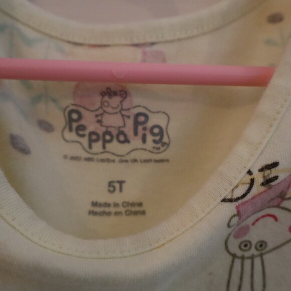 Yellow Peppa Pig 5T Dress with sunflowers - Picture 3 of 10